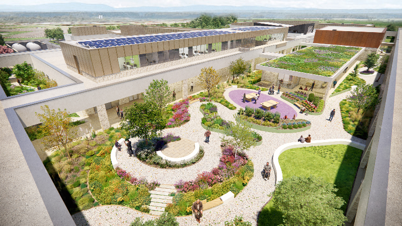 Birch Hill Centre for Mental Health courtyard view